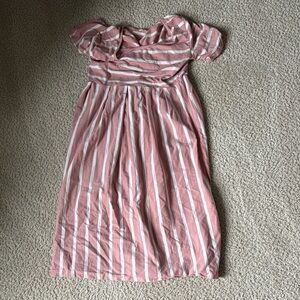 Striped Pink and White  Dress